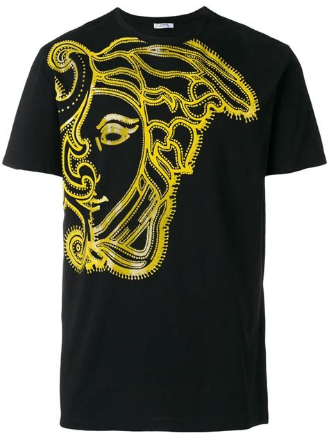 black and white versace t shirt|versace graphic t shirts.